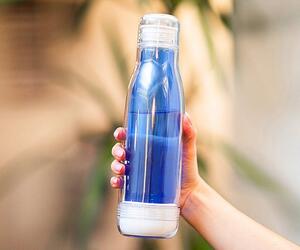 Butelka termiczna STREET ze szkła i tritanu 520 ml (niebieski)