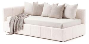 MebleMWM Łóżko tapicerowane z pojemnikiem 5084G-L | 90x200 | Boucle | Biały #6