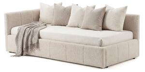 MebleMWM Łóżko tapicerowane z pojemnikiem 5084G-L | 90x200 | Boucle | Beż #8