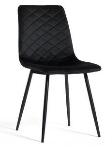 Krzesło tapicerowane czarne DC-6400 CZARNY WELUR 66