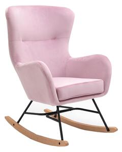 Fotel bujany różowy, welurowy - NILSEN ( YC-9117_MWM004 )