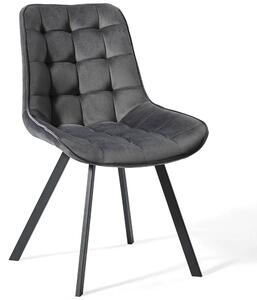 Krzesło tapicerowane szare DC-6030 / welur #21