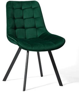 MebleMWM Krzesło tapicerowane DC-6030 | Zielony welur #56 | Outlet