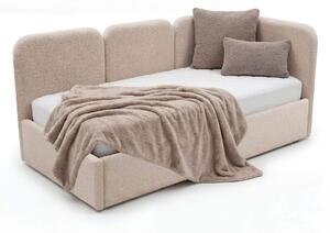 MebleMWM Łóżko tapicerowane z pojemnikiem 5086G-R | 90x200 | Boucle | Beż #8