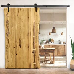 Drzwi przesuwne drewniane dębowe jednoskrzydłowe ONE BOARD RUSTIC olej naturalny