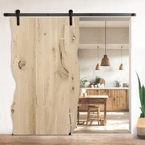 Drzwi przesuwne drewniane dębowe jednoskrzydłowe ONE BOARD RUSTIC surowe