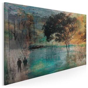 Wieczne drzewo miłości - nowoczesny obraz na płótnie - 120x80 cm