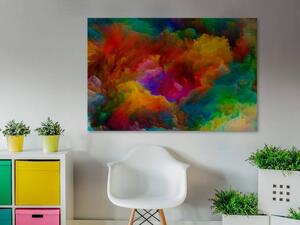 Barwna salwa - nowoczesny obraz na płótnie - 120x80 cm