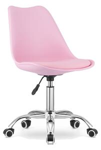 Krzesło obrotowe biurowe MSA009 różowe