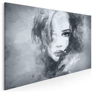 Dusza z antracytu w szarościach - nowoczesny obraz na płótnie - 120x80 cm