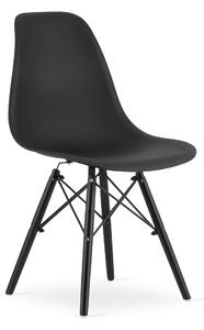 Czarne krzesło YORK OSAKA z czarnymi nogami