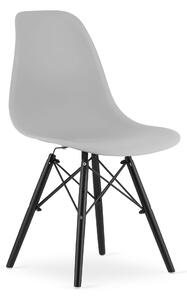 Krzesło Enzo Paris czarne nogi szare