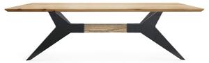 Stół loftowy drewniany 200cm z czarnymi nogami / Dębowy