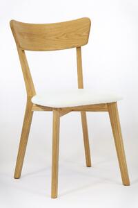 Krzesło dębowe 01 Ekoskóra czarna/biała