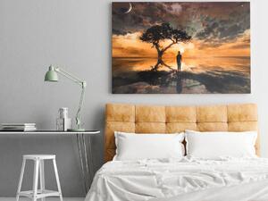 Widnokrąg wzruszeń - nowoczesny obraz do sypialni - 120x80 cm