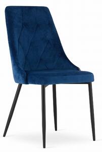 EMWOmeble Krzesła tapicerowane granatowe IMOLA 3459 niebieski welur 4szt
