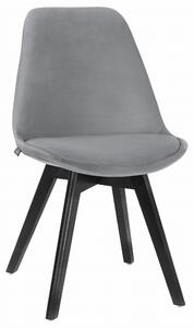 Krzesło tapicerowane szare NORI 3551 nogi czarne / 4 sztuki