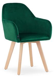 Zielone krzesło tapicerowane FERMO 3658 / 2 sztuki