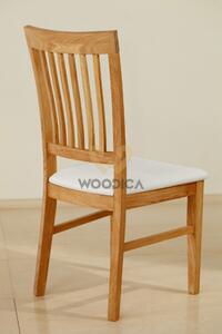 Krzesło dębowe 02 Ekoskóra czarna/biała