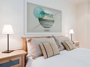 Morze słów, ocean milczenia - nowoczesny obraz do sypialni - 120x80 cm