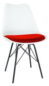 Nowoczesne krzesło do jadalni MSA-026 biało-czerwone