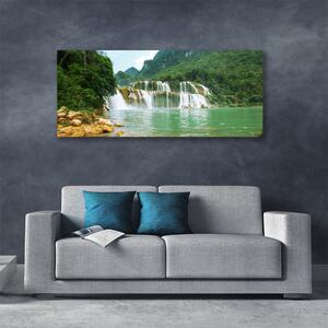 Obraz Canvas Las Wodospad Krajobraz