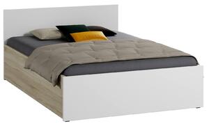 Łóżko DM1 160x200 Białe/boki dąb sonoma