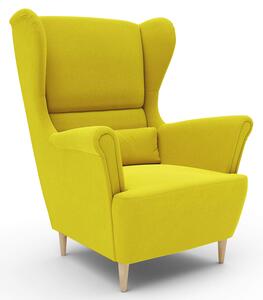 Fotel uszak żółty CLASSIC / Tkanina Rico 10