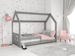 Łóżko Domek dziecięce 160x80 dla dzieci szare D5D