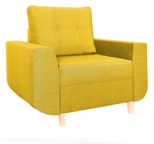 EMWOmeble Żółty fotel do salonu MALIBU / Rico 10