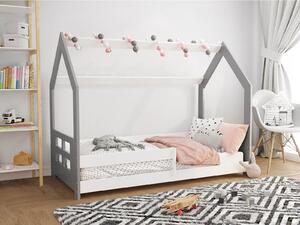 Łóżko Domek dziecięce 160x80 dla dzieci szare D5D