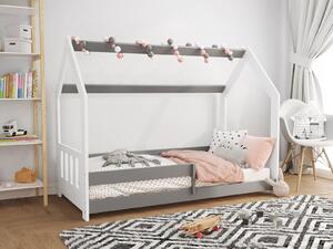 Łóżko Domek dziecięce 160x80 dla dzieci białe D5C
