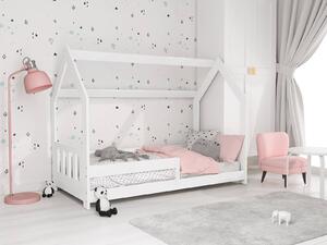 Łóżko Domek dziecięce 160x80 dla dzieci białe D5C