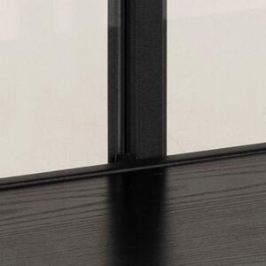 Czarna witryna Actona Seaford, 152,4x86,4 cm