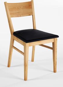 Krzesło dębowe 06 Ekoskóra czarna/biała