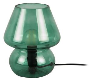Black Friday - Ciemnozielona szklana lampa stołowa Leitmotiv Glass, wys. 18 cm