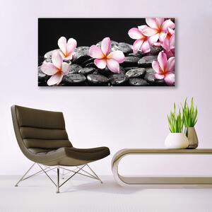 Obraz Szklany Kwiat Plumeria na Ścianę
