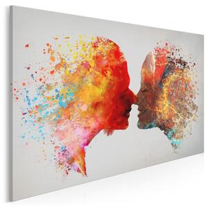 Kolory miłości - nowoczesny obraz na płótnie - 120x80 cm
