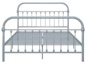 Szare industrialne łóżko metalowe 120x200 cm R5-R01