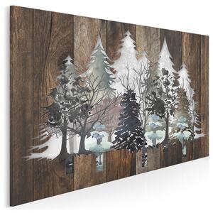 Drzwi do lasu - nowoczesny obraz na płótnie - 120x80 cm