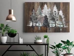Drzwi do lasu - nowoczesny obraz na płótnie - 120x80 cm