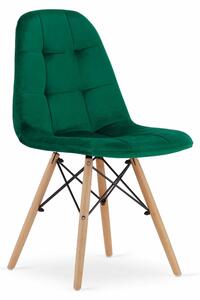Zielone krzesła welurowe DUMO 3731 / 4 sztuki