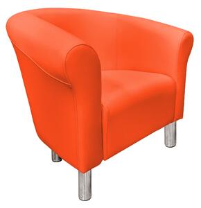 Fotel Milo D20 pomarańczowy nogi chrom