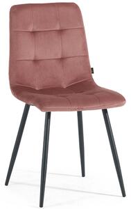 Krzesło tapicerowane różowe ZOFIA (DC-6401) / różowy welur