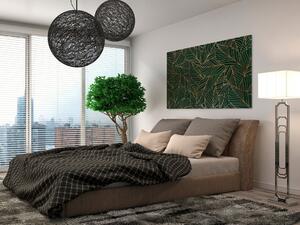 Szmaragdowy kobierzec - nowoczesny obraz do sypialni - 120x80 cm