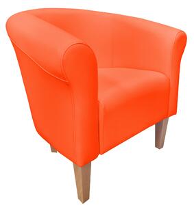 Fotel Milo D20 pomarańczowy nogi 20 buk