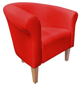 Fotel Milo D15 czerwony nogi 20 buk