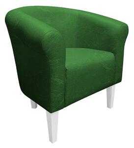 Fotel Milo AL13 zielony nogi 20 białe