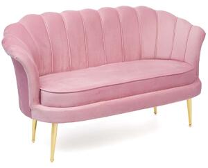 Sofa muszelka różowa ▪️ Glamour ▪️ ELIF ▪️ Welur #12