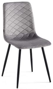 Krzesło tapicerowane szare DC-6400 szary welur 20